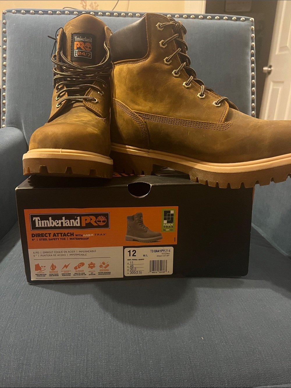 Timberland PRO Brown Waterproof Work Boots, Steel Toe- brand new size 12